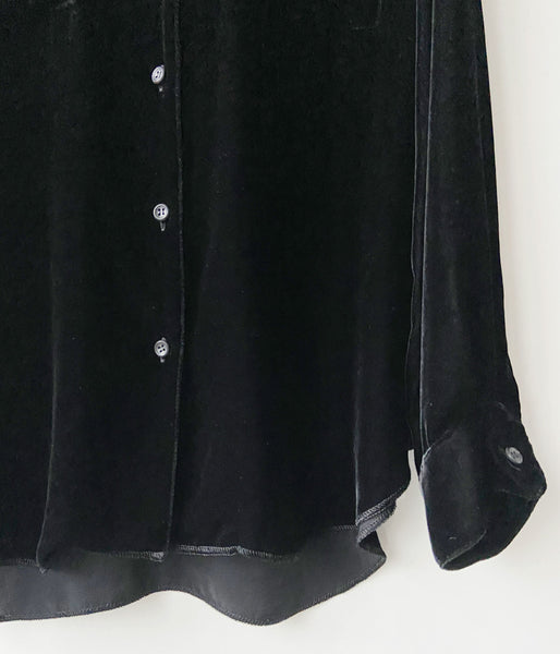 nowos/VELOUR SHIRT(BLACK)