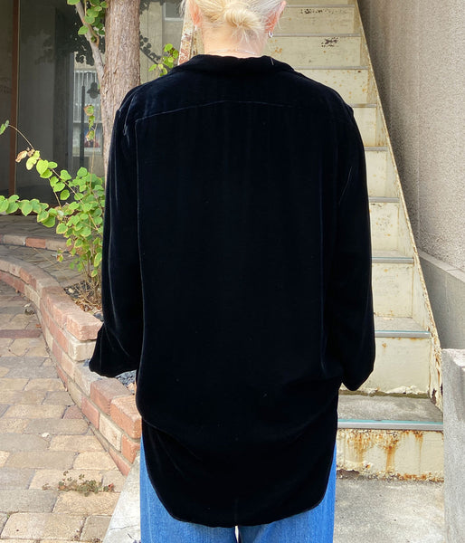 nowos/VELOUR SHIRT(BLACK)