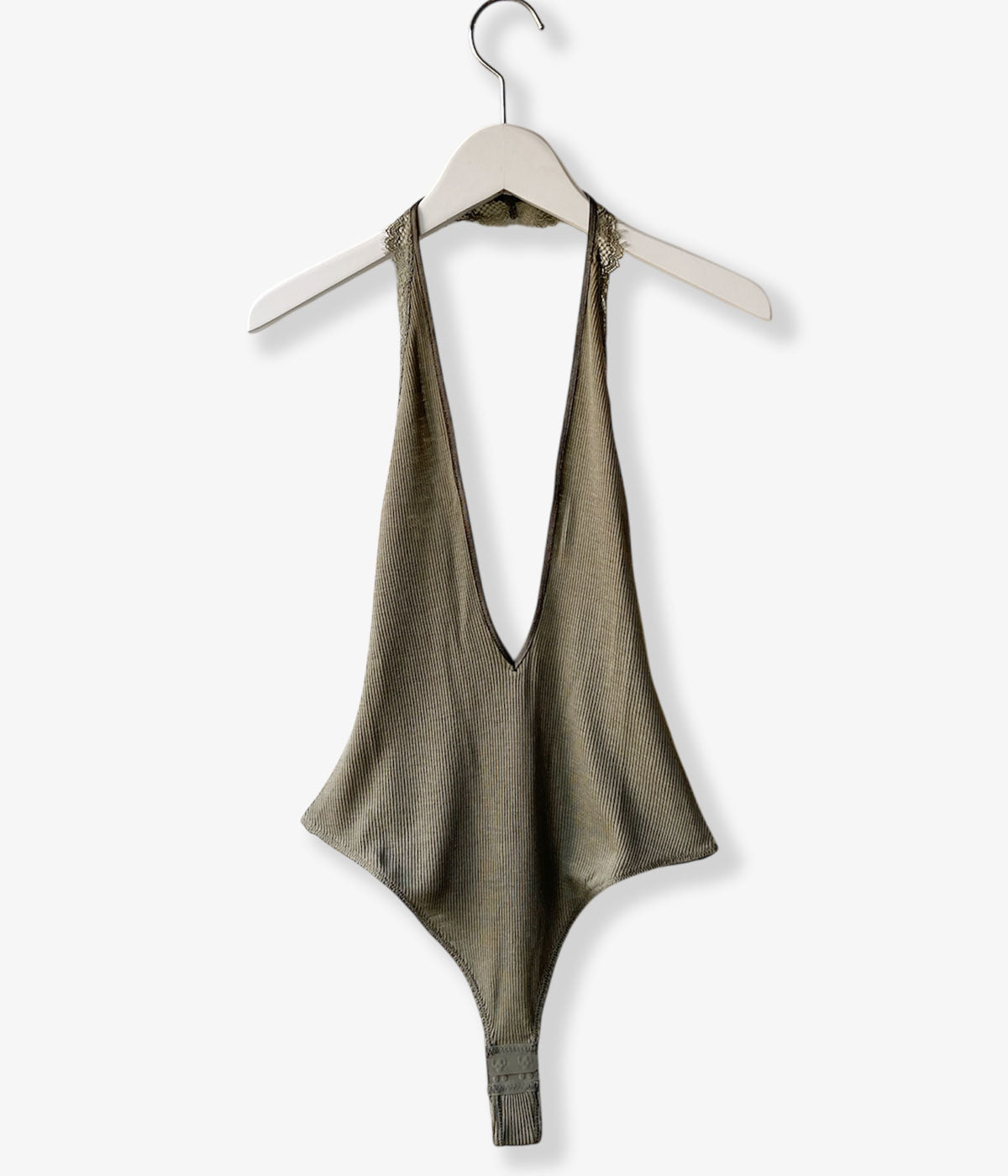 FUMIKA_UCHIDA/RIB HALTER-NECK BODYSUIT(SAGE)