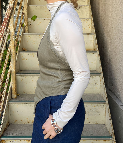 FUMIKA_UCHIDA/RIB HALTER-NECK BODYSUIT(SAGE)