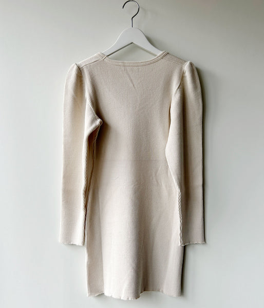 FUMIKA_UCHIDA/RIB STITCH U-NECK UNDERWEAR(IVORY)