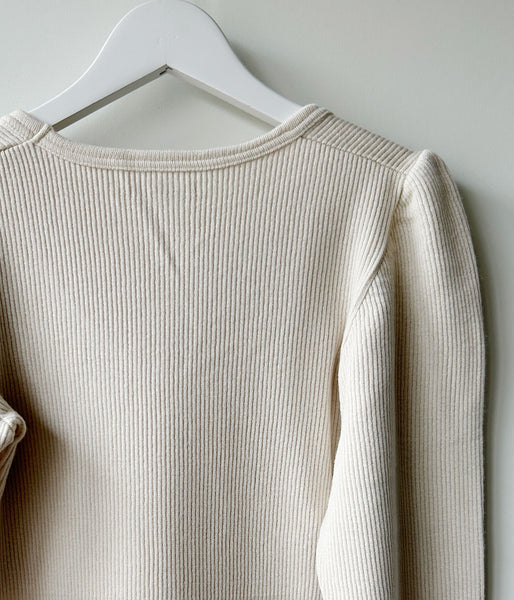 FUMIKA_UCHIDA/RIB STITCH U-NECK UNDERWEAR(IVORY)