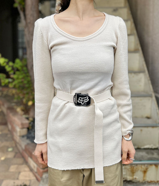 FUMIKA_UCHIDA/RIB STITCH U-NECK UNDERWEAR(IVORY)