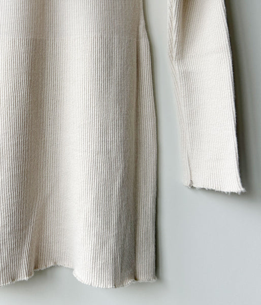 FUMIKA_UCHIDA/RIB STITCH HENLEY-NECK UNDERWEAR(IVORY)