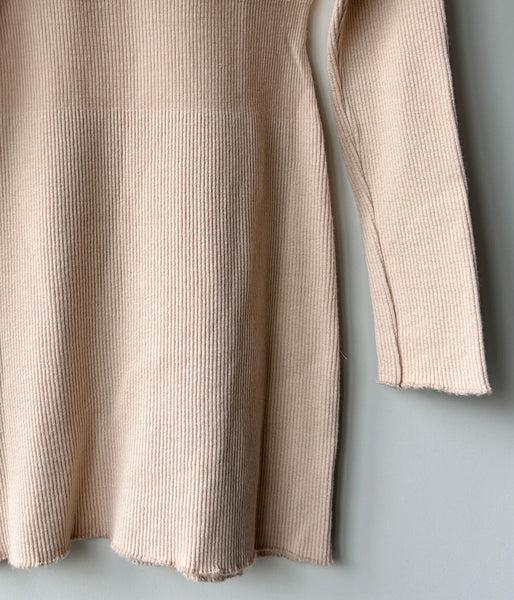 FUMIKA_UCHIDA/RIB STITCH HENLEY-NECK UNDERWEAR(PINKBEIGE)