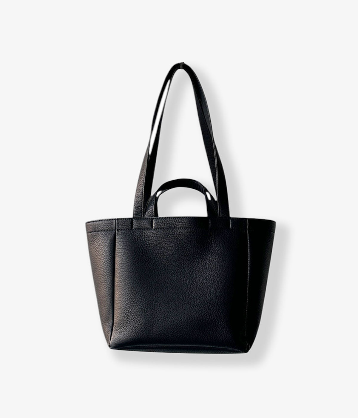 Aeta/DEER LEATHER DOUBLE HANDLE TOTE S(BLACK)