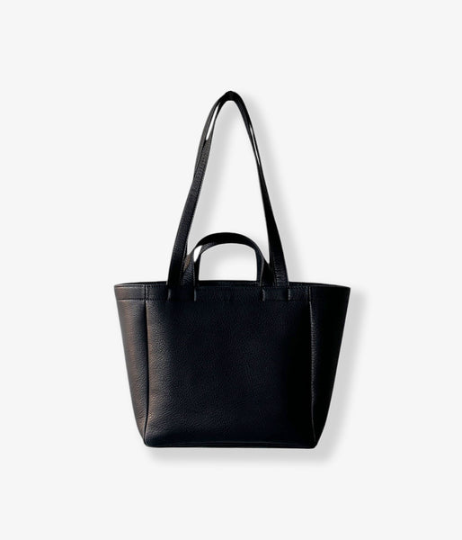 Aeta/DEER LEATHER DOUBLE HANDLE TOTE S(BLACK)