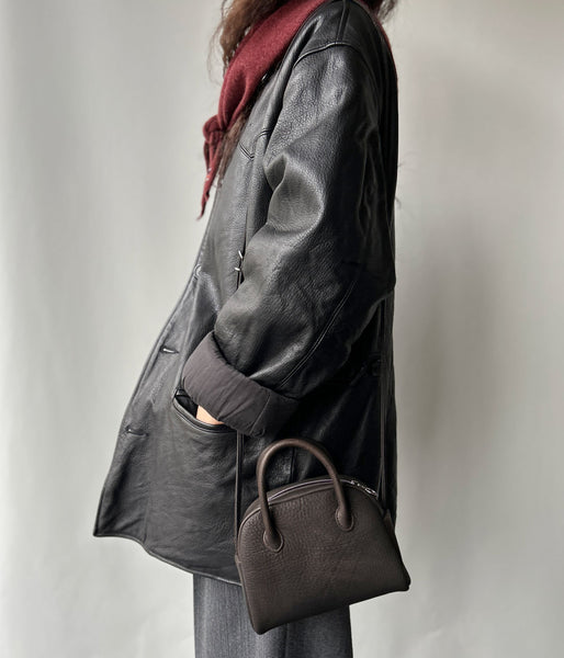 Aeta/DEER LEATHER BOSTON MINI+SHOULDER(DARK BROWN)