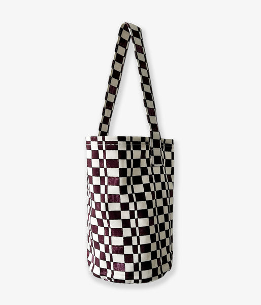 PHEENY/CHECKERED BUCKET TOTE BAG