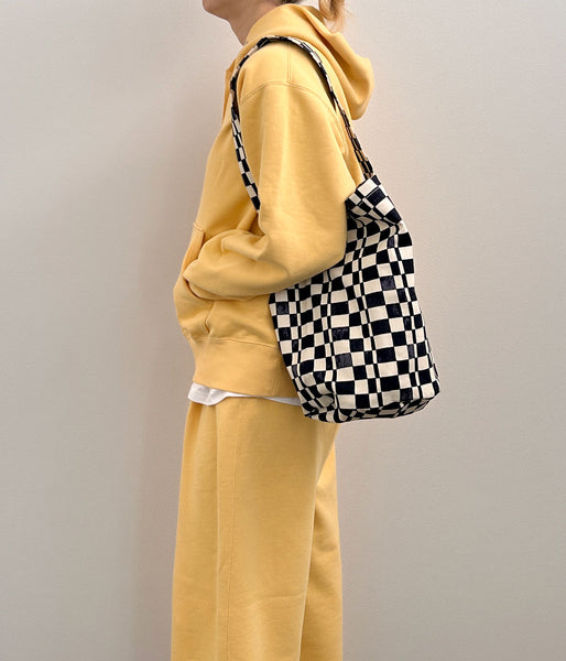 PHEENY/CHECKERED BUCKET TOTE BAG