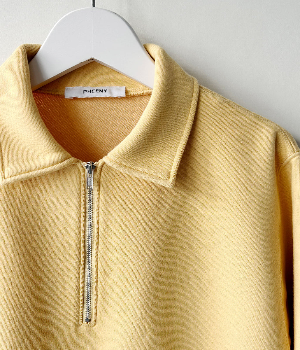 PHEENY/ATHLEISURE HALF-ZIP COLLARED PULLOVER(YELLOW)