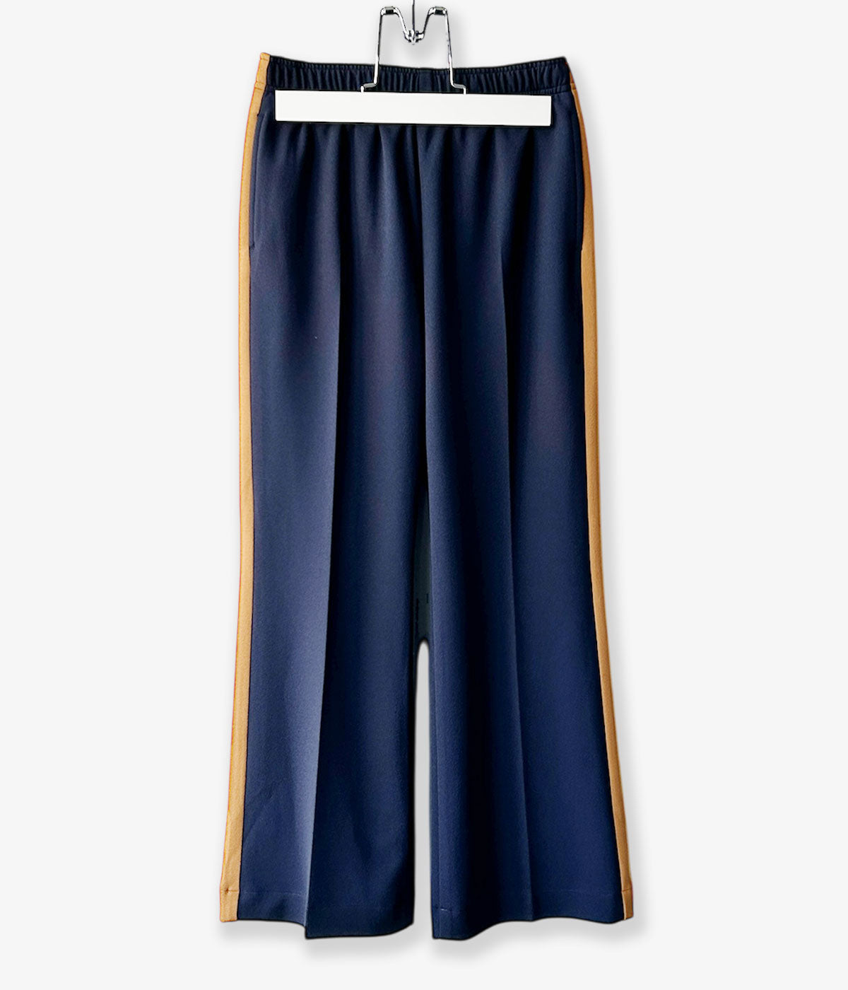 PHEENY/GEORGETTE KERSEY SIDE-STRIPE FLARE PANTS(NAVY)