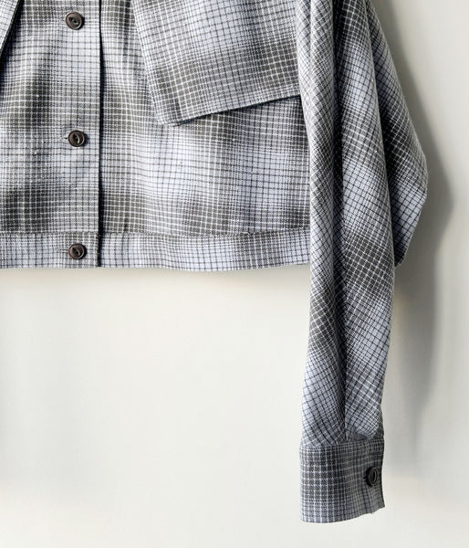 PHEENY/NEP YARN CHECK UTILITY SHIRT(BLUE)