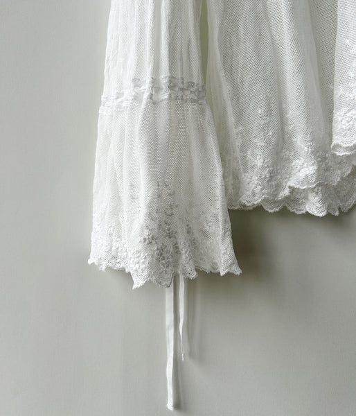 nowos/TULE LACE BLOUSE(WHITE)