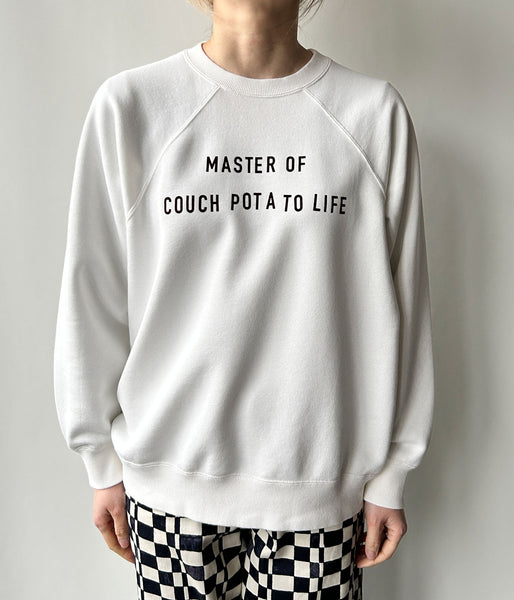 PHEENY/FLOCKED ATHLEISURE SWEATSHIRT(WHITE)