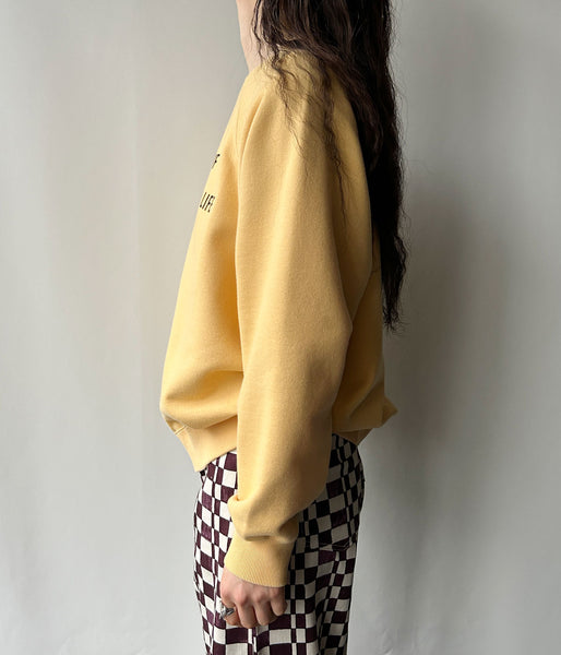 PHEENY/FLOCKED ATHLEISURE SWEATSHIRT(YELLOW)