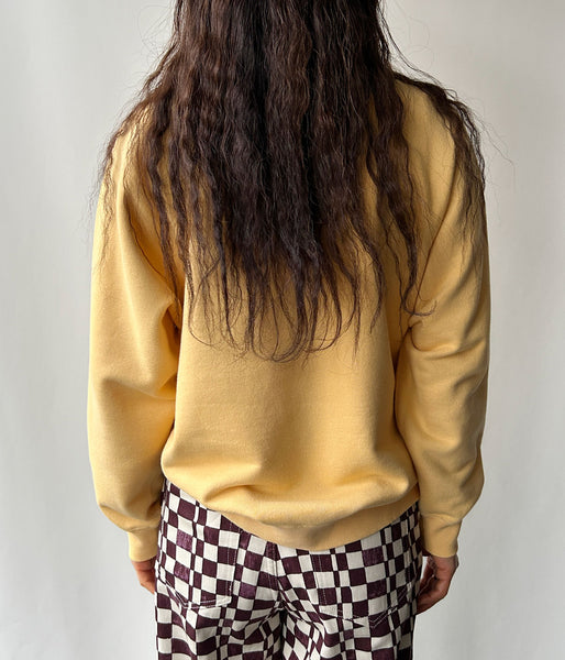 PHEENY/FLOCKED ATHLEISURE SWEATSHIRT(YELLOW)