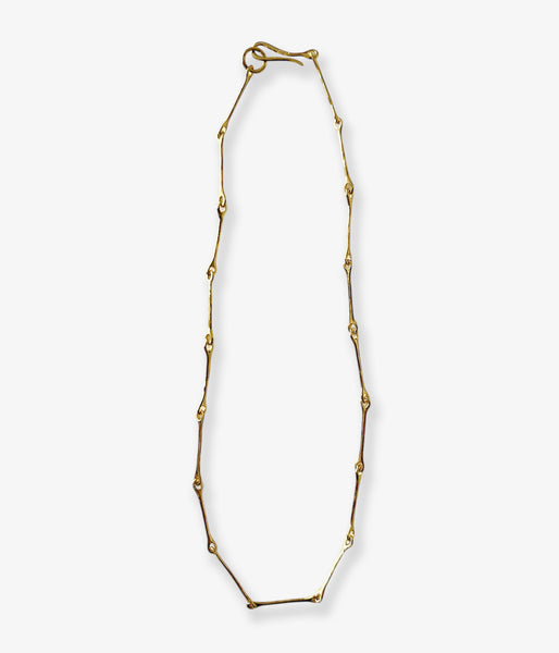 R.ALAGAN/THIN FIBULA CHAIN NECKLACE(GOLD)