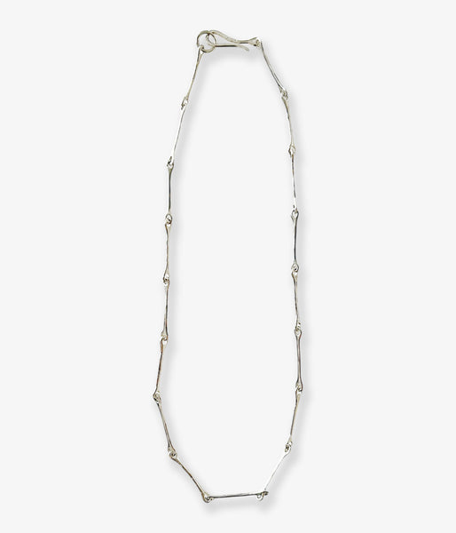 R.ALAGAN/THIN FIBULA CHAIN NECKLACE(SILVER)