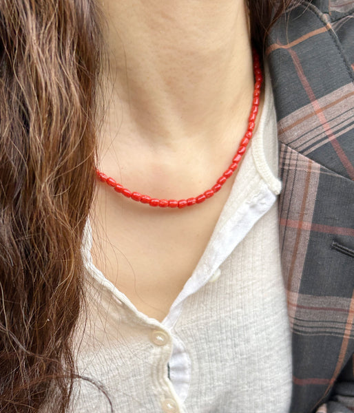 R.ALAGAN/SHORT CORAL NECKLACE