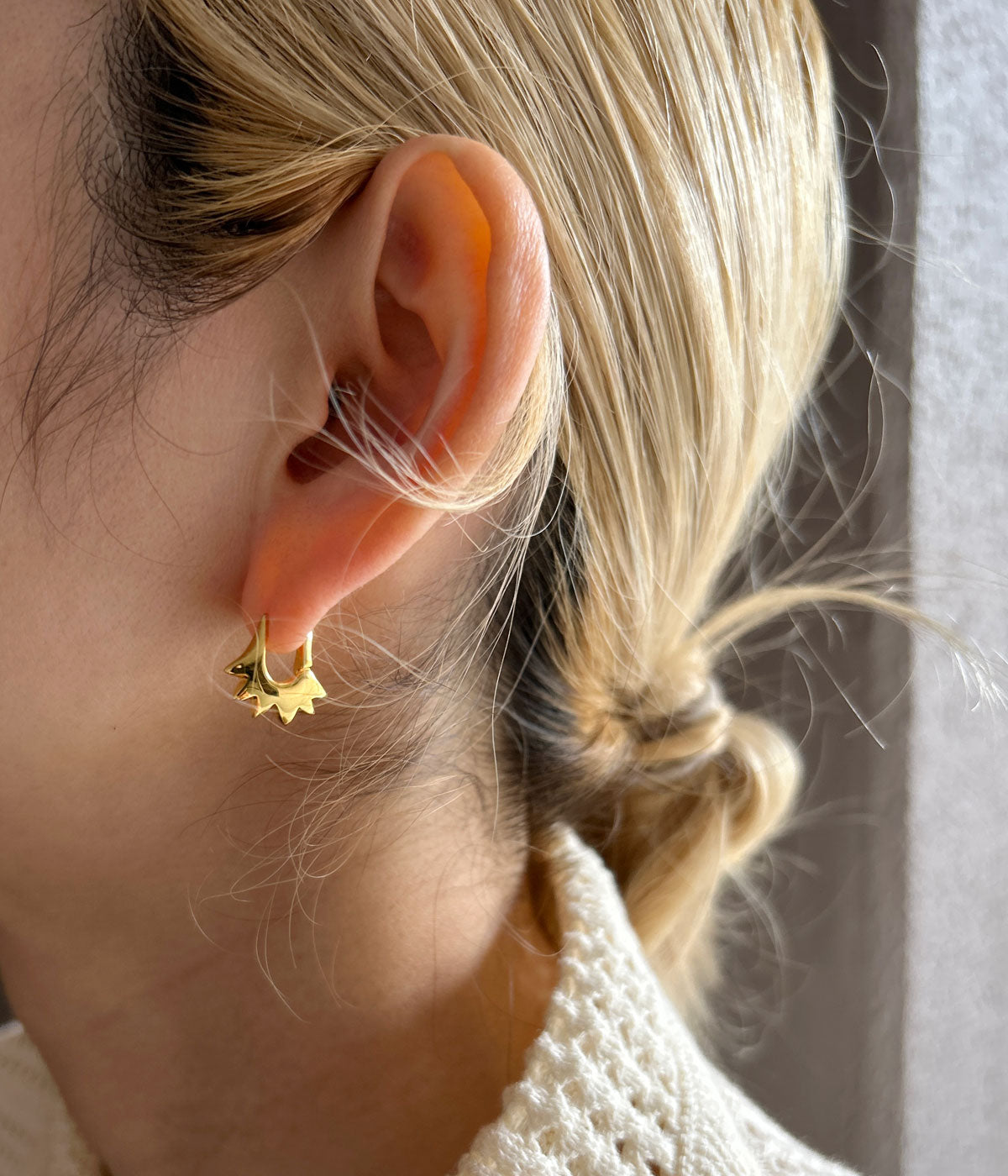 R.ALAGAN/TINY SUN HOOPS(GOLD)