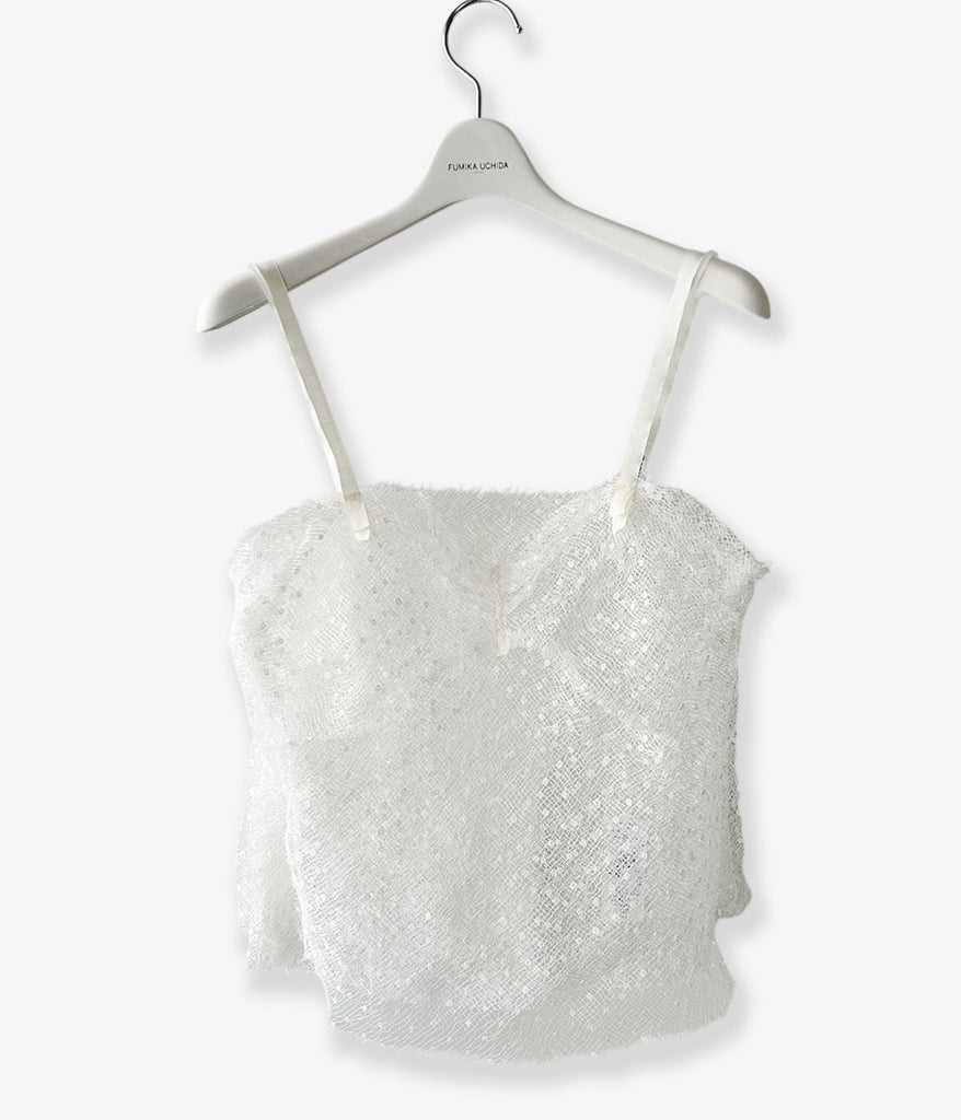 FUMIKA_UCHIDA/DOTS EMB.TULLE CAMISOLE(OFFWHITE)