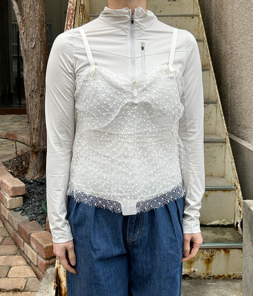 FUMIKA_UCHIDA/DOTS EMB.TULLE CAMISOLE(OFFWHITE)