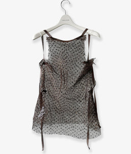 FUMIKA_UCHIDA/DOTS EMB.TULLE BIB TOP(COPPER)