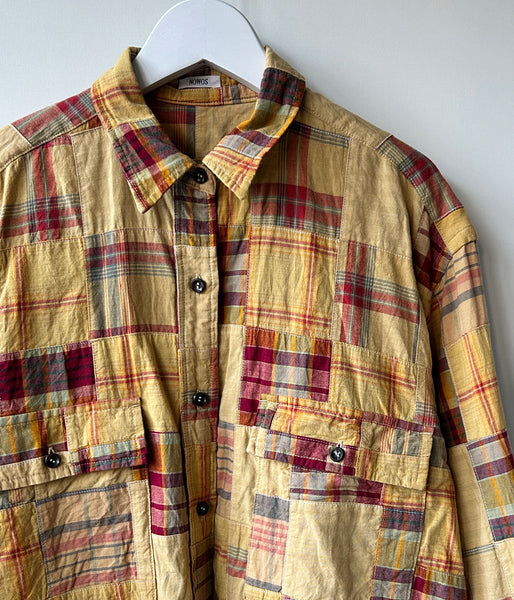 nowos/PATCHWORK SHIRT(BEIGE)