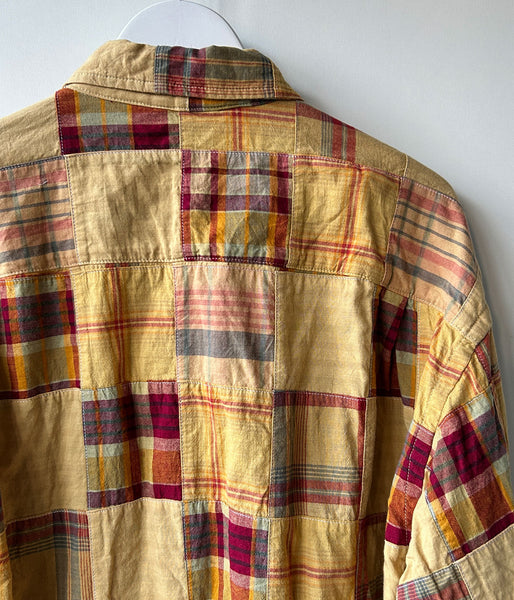 nowos/PATCHWORK SHIRT(BEIGE)