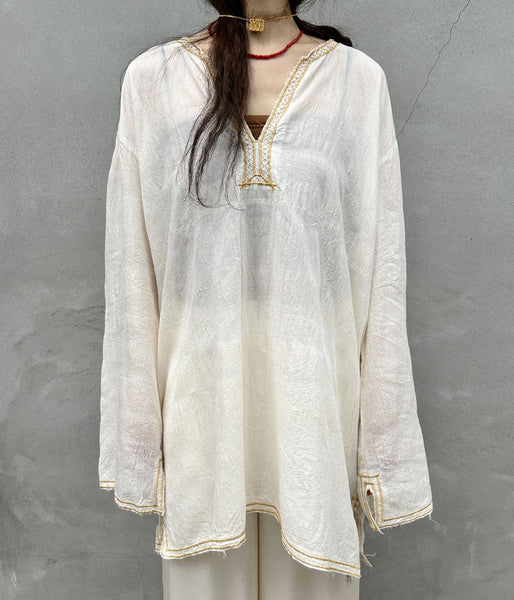 nowos/EMBROIDERD BLOUSE(WHITE)