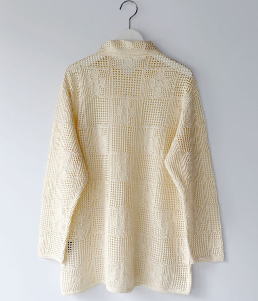PHEENY/COTTON LACE STITCH CARDIGAN(IVORY)