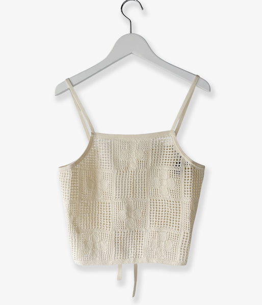 PHEENY/COTTON LACE STITCH CAMISOLE(IVORY)