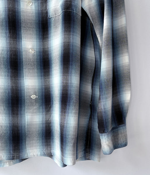 PHEENY/RAYON OMBRE CHECK L/S SHIRT(BLUE)