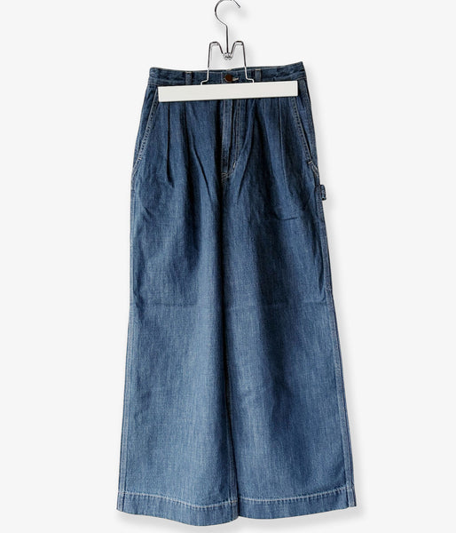 PHEENY/NATURAL SLUB DENIM WIDE PAINTER PANTS(INDIGO)