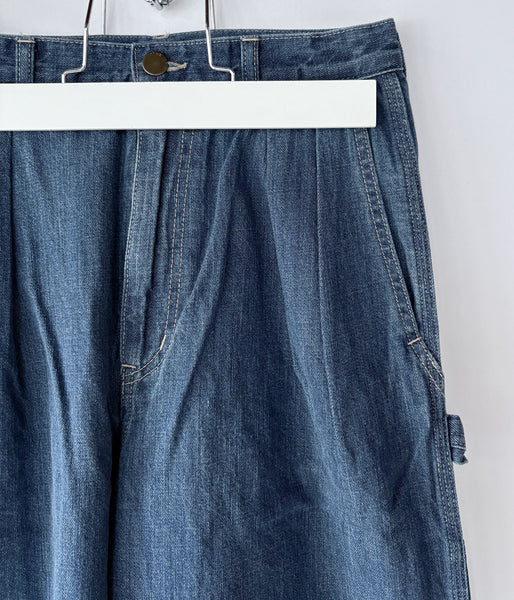 PHEENY/NATURAL SLUB DENIM WIDE PAINTER PANTS(INDIGO)