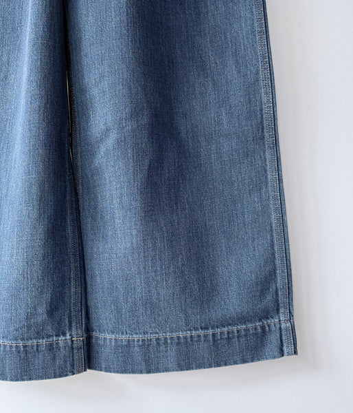 PHEENY/NATURAL SLUB DENIM WIDE PAINTER PANTS(INDIGO)