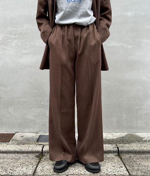 PHEENY/KERSEY GATHERED PANTS(BROWN)