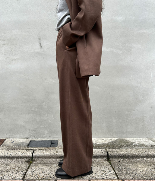 PHEENY/KERSEY GATHERED PANTS(BROWN)