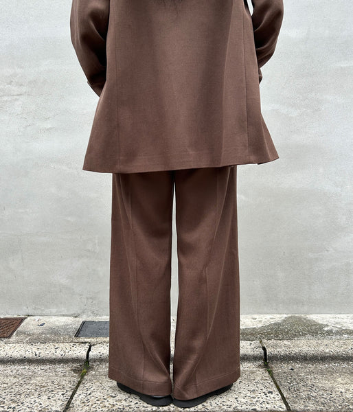 PHEENY/KERSEY GATHERED PANTS(BROWN)