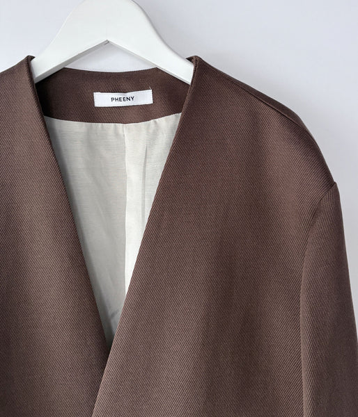 PHEENY/KERSEY MINIMAL JACKET(BROWN)