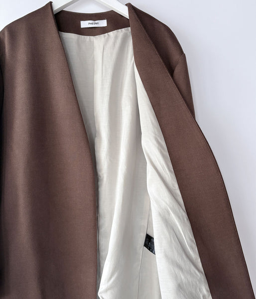 PHEENY/KERSEY MINIMAL JACKET(BROWN)