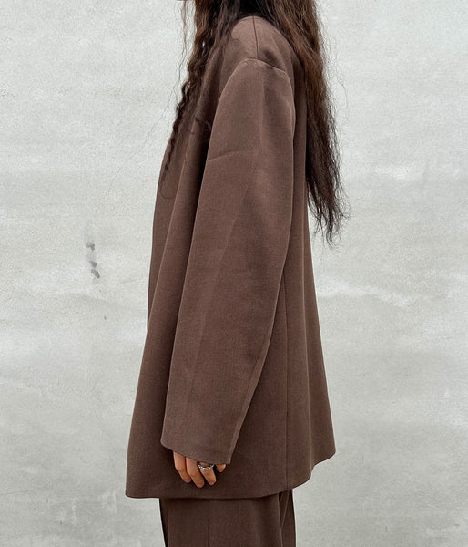 PHEENY/KERSEY MINIMAL JACKET(BROWN)
