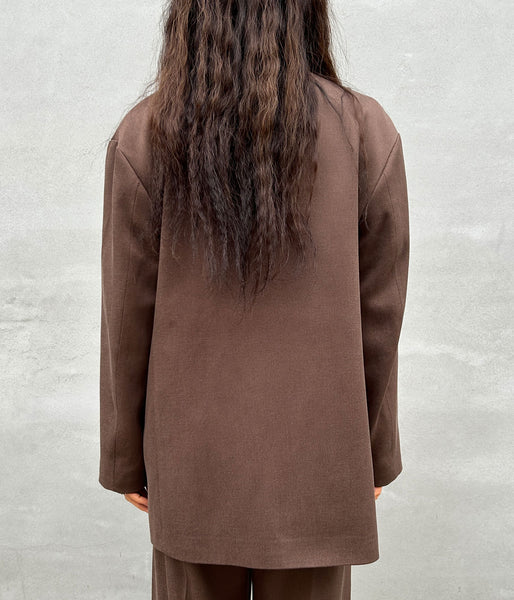 PHEENY/KERSEY MINIMAL JACKET(BROWN)