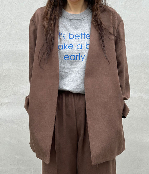 PHEENY/KERSEY MINIMAL JACKET(BROWN)