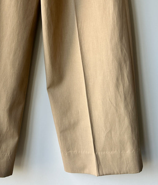 FUMIKA_UCHIDA/TWILL BELTED TROUSERS(KHAKIBEIGE)