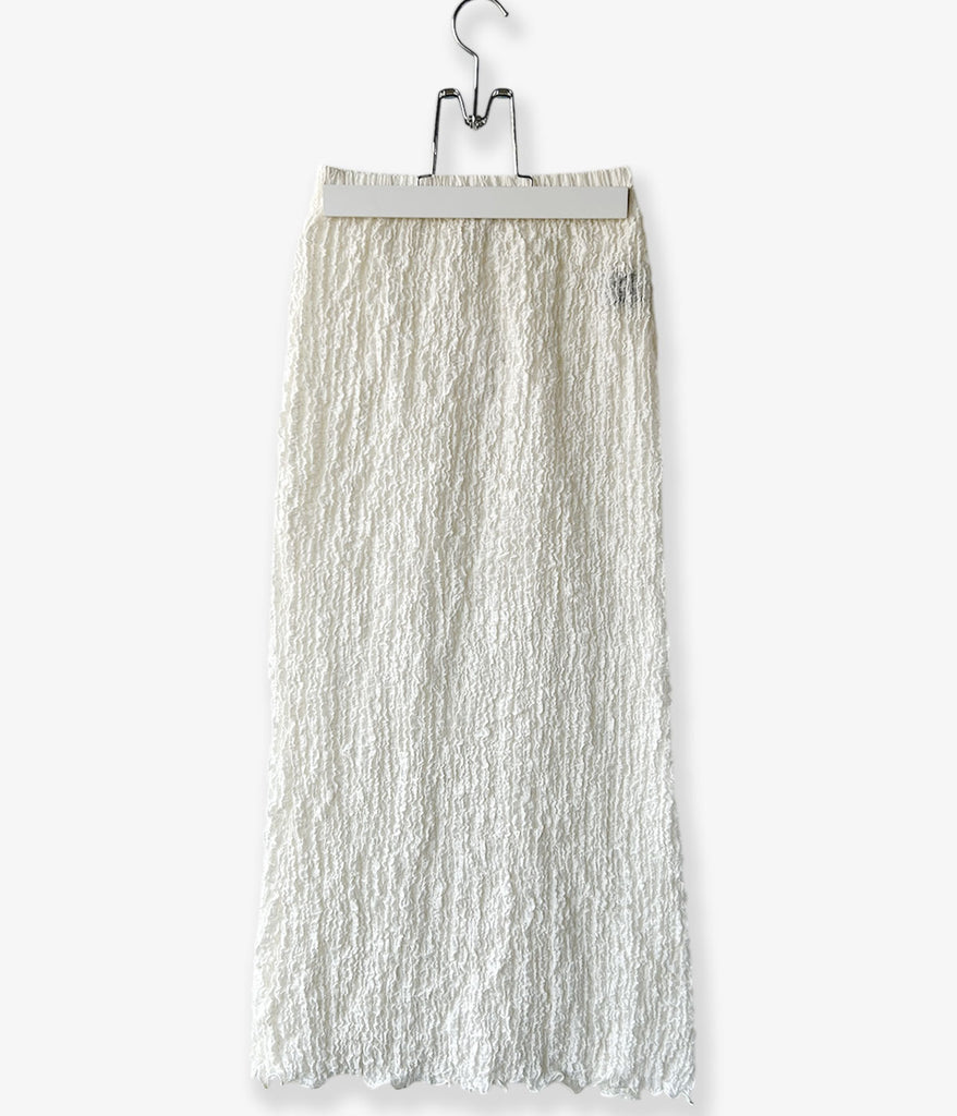 PHEENY 【26SS 】Shrink Lace Frill Skirt PHEENY/SHRINK LACE FRILL SKIRT(BLACK)