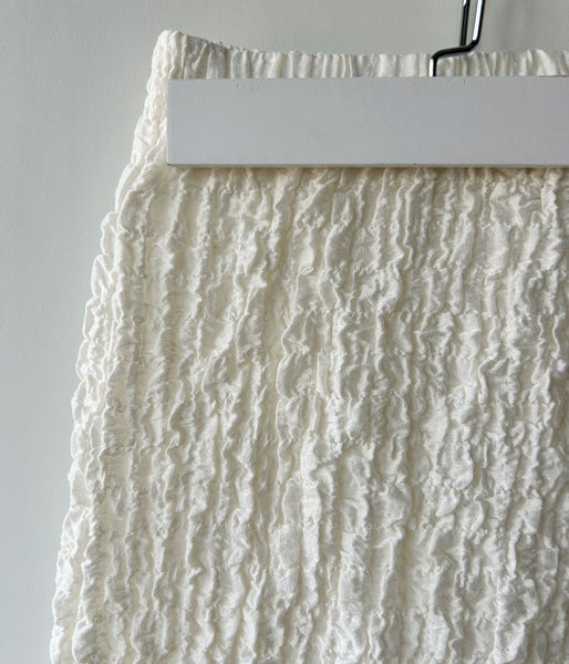 PHEENY/SHRINK LACE FRILL SKIRT(IVORY)