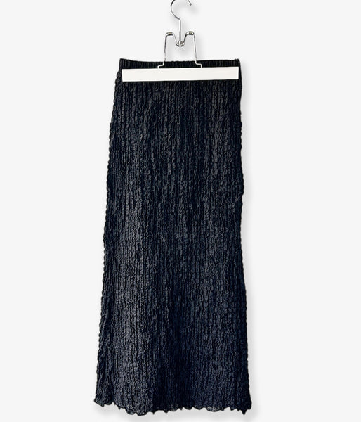 PHEENY/SHRINK LACE FRILL SKIRT(BLACK)