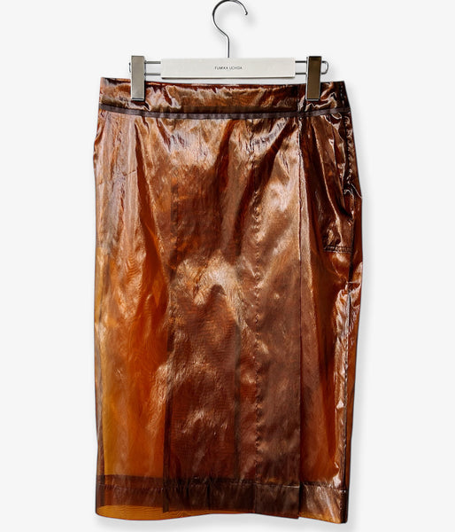 FUMIKA_UCHIDA/FILM MIDI SKIRT(AMBER)